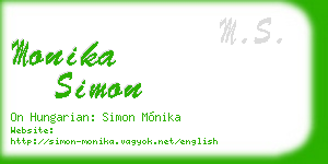 monika simon business card